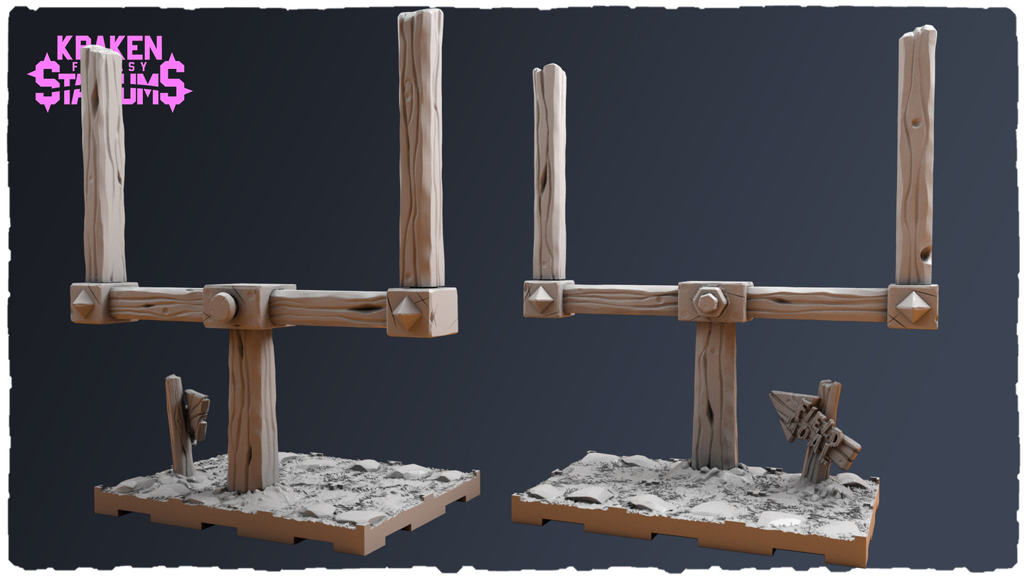 Kraken Stadium 3D Printed Terrain | Fantasy Football Pitch for Blood Bowl & Tabletop Games | Modular Field