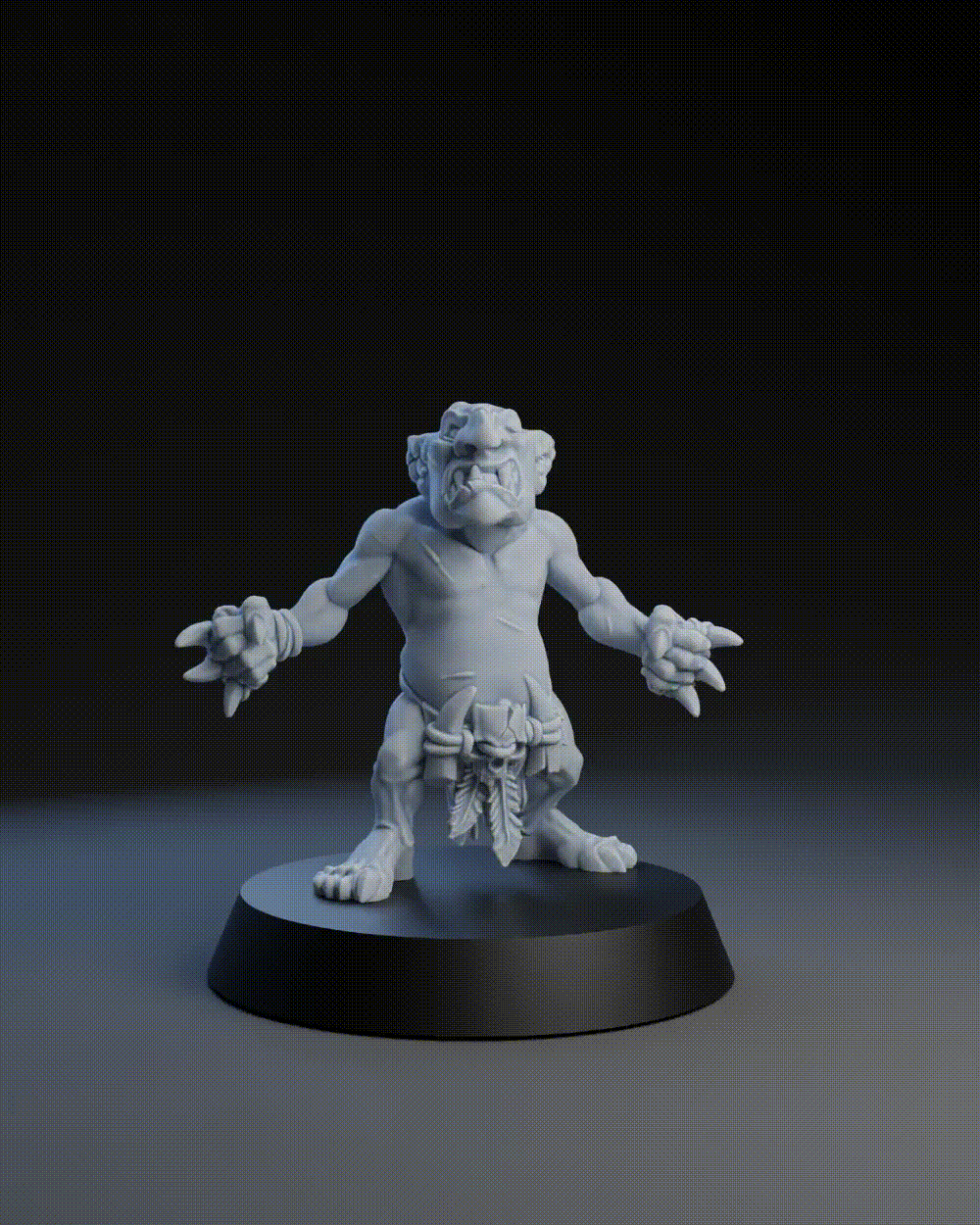 Krumpaz Savage Orc Team – 36 High-Quality 3D Print Orc, Goblin & Troll Miniatures | Blood Fantasy Football Bowl | Brutefun Miniatures