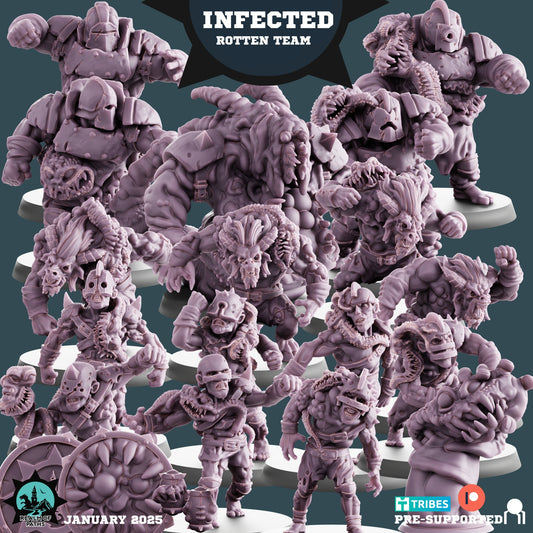 Infected Rotten Norgle Fantasy Football Team 16 High Quality Miniatures Realm of paths