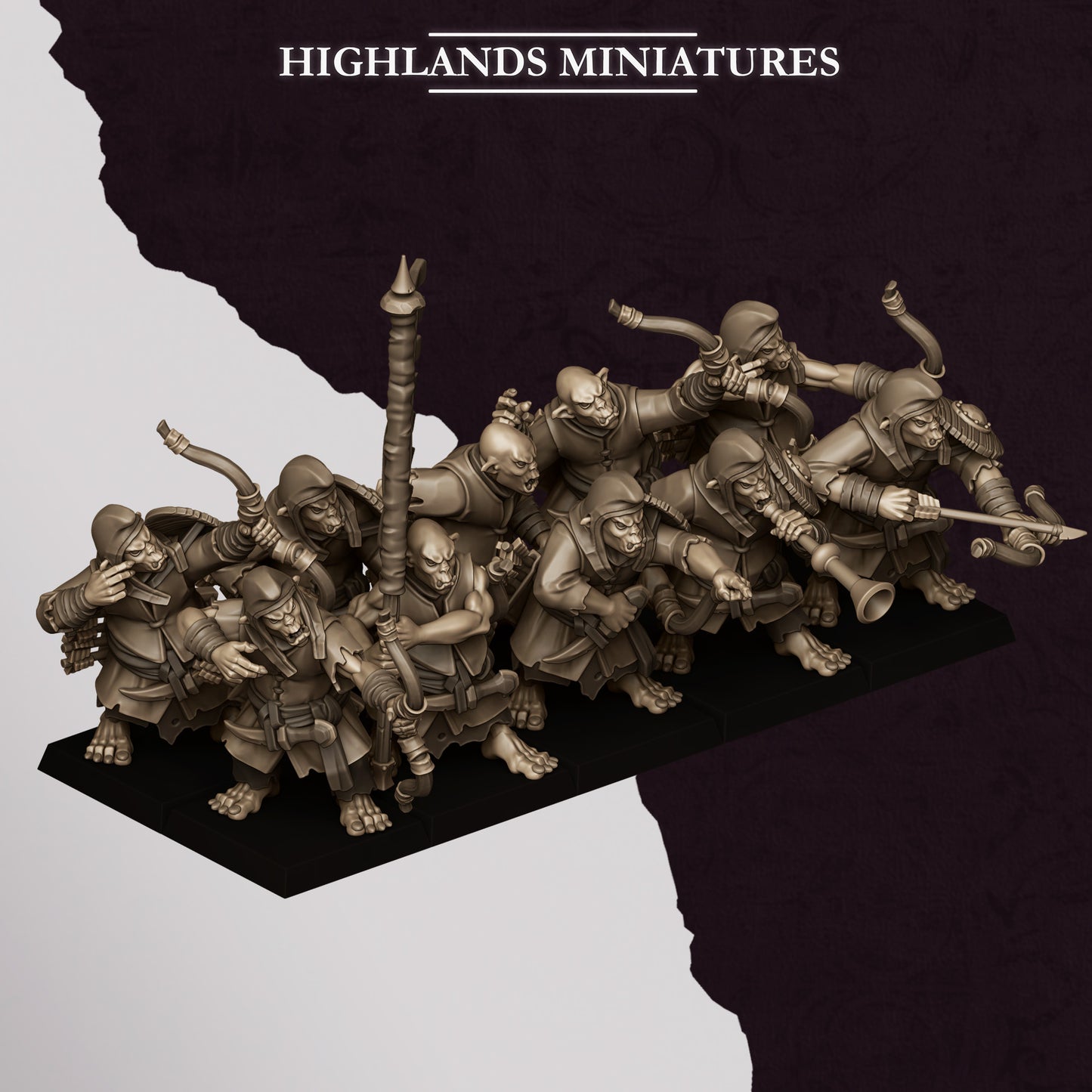 Hobgoblin Archers - Chaos Dwarves - Cult of Marduk - Highlands Miniatures - TheMajorLab