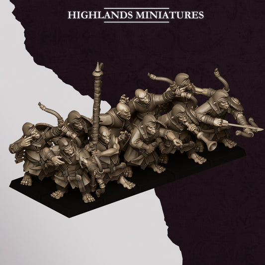 Hobgoblin Archers - Chaos Dwarves - Cult of Marduk - Highlands Miniatures - TheMajorLab