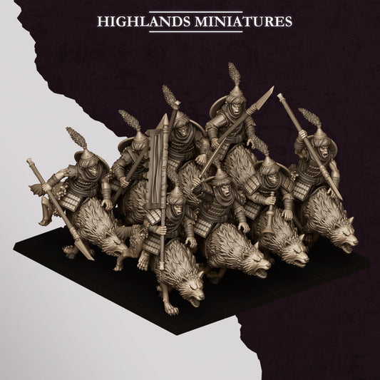 Hobgoblin Riders - Chaos Dwarves - Cult of Marduk - Highlands Miniatures - TheMajorLab