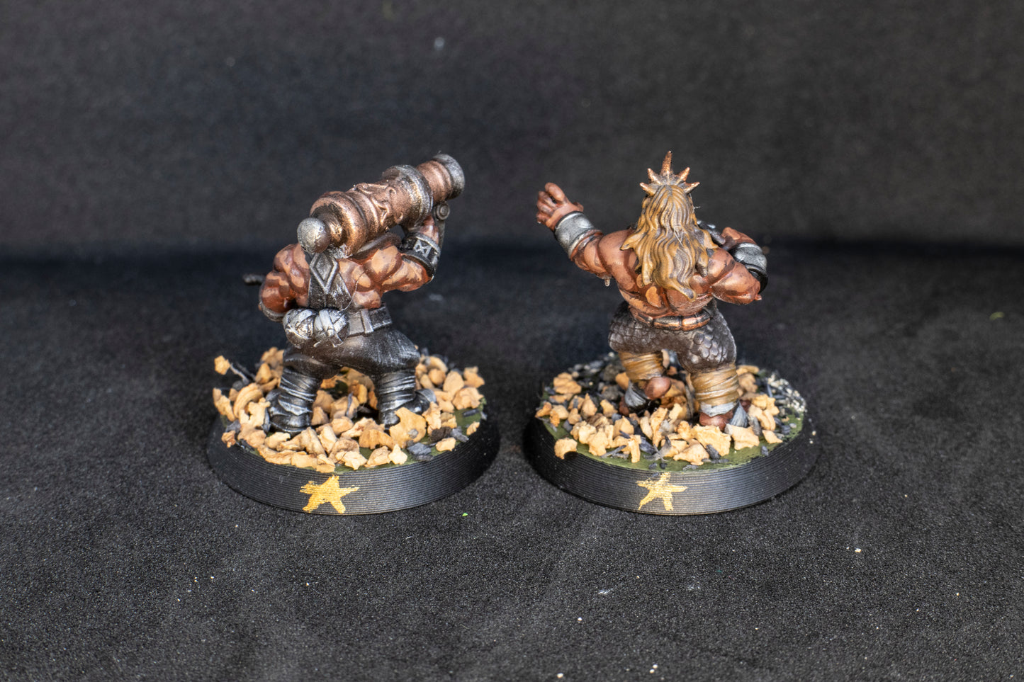 Painted Steam Boys Dwarves team + Feldher bag - Fantasy Football Punga Miniatures