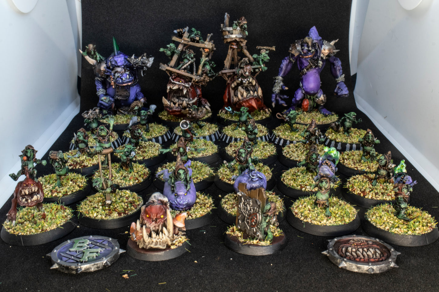 Painted Snottingham + Feldher Bag - Snotlings Team for Fantasy Football- Brutefun Miniautures