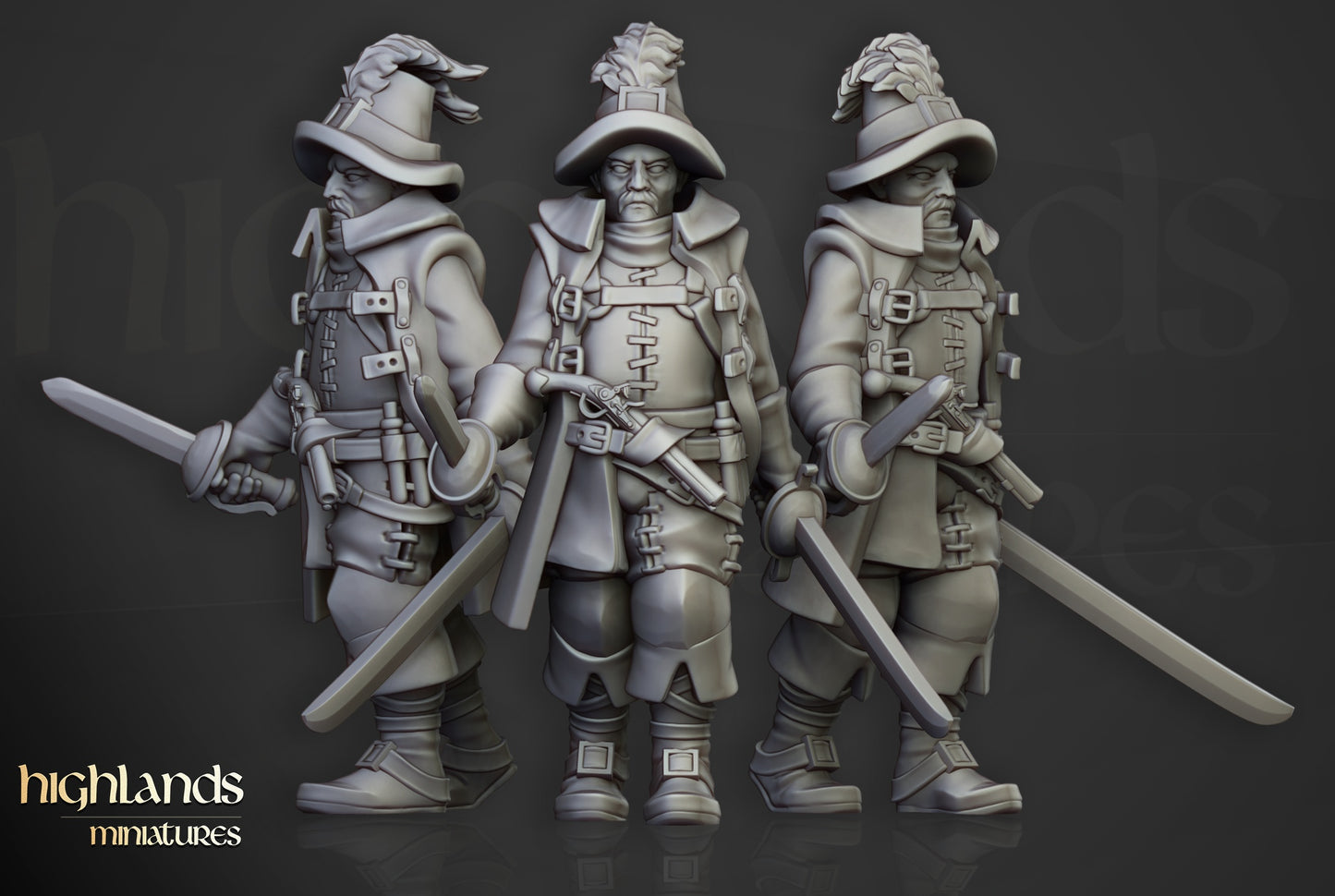Inquisitorial Warband by Highlands Miniatures | Resin Human Inquisitors for Fantasy & Grimdark Wargames