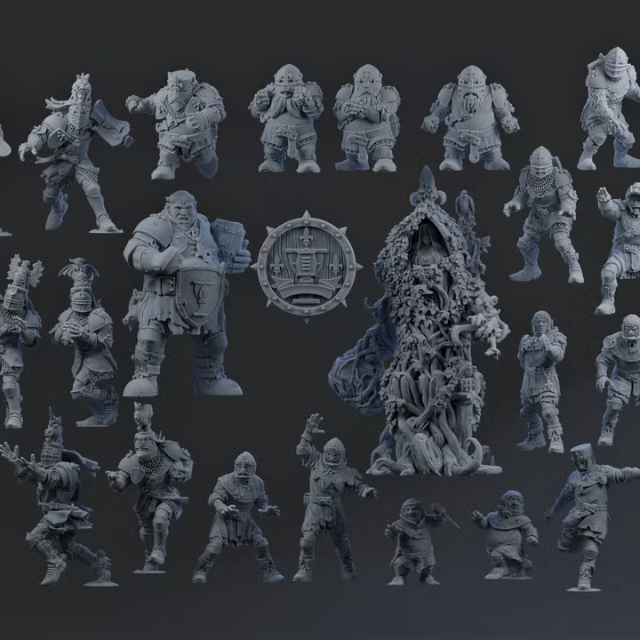 Chivalric Crushers Knights Complete Team - BruteFun Miniatures fantasy football team