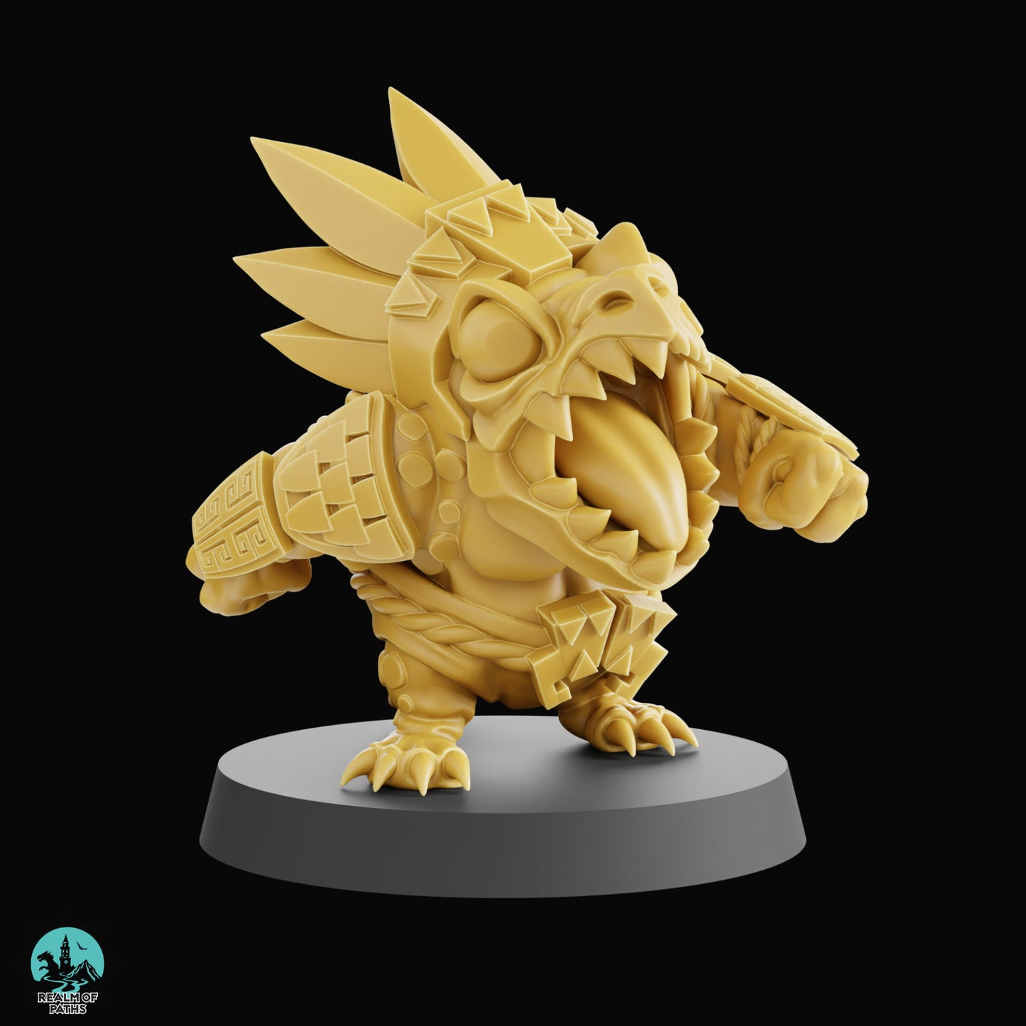 Reptile Punch Lizard Team Chibi Style - 16 High-Quality 3D Print Miniatures | Blood Fantasy Football Bowl | Realm of Paths