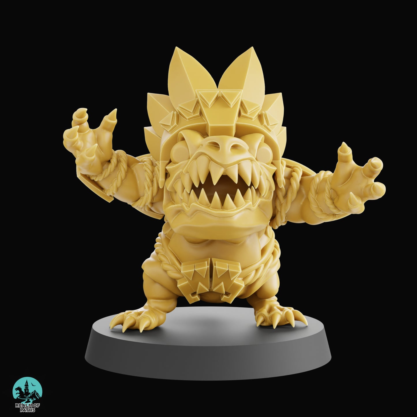Reptile Punch Lizard Team Chibi Style - 16 High-Quality 3D Print Miniatures | Blood Fantasy Football Bowl | Realm of Paths