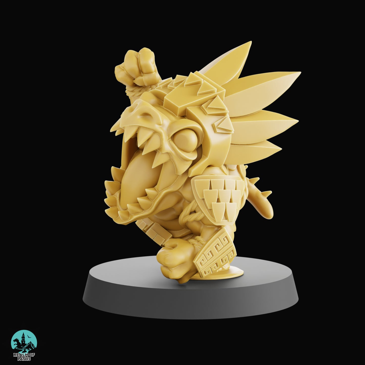Reptile Punch Lizard Team Chibi Style - 16 High-Quality 3D Print Miniatures | Blood Fantasy Football Bowl | Realm of Paths