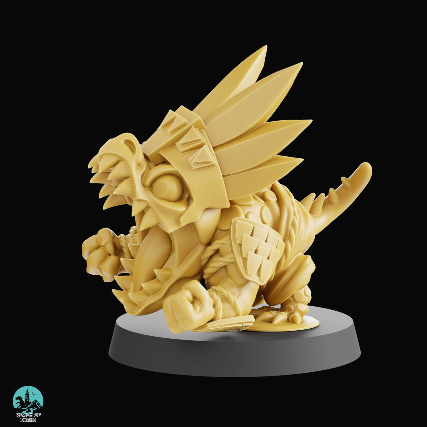 Reptile Punch Lizard Team Chibi Style - 16 High-Quality 3D Print Miniatures | Blood Fantasy Football Bowl | Realm of Paths