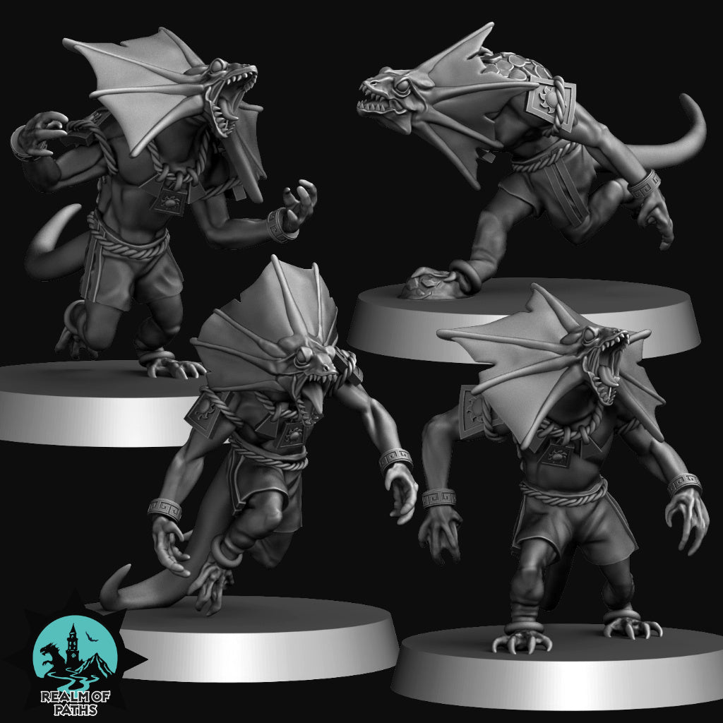 Cold Blooded – 16 High-Quality 3D Print Lizardmen Miniatures | Blood Fantasy Football Bowl | Realm of Paths