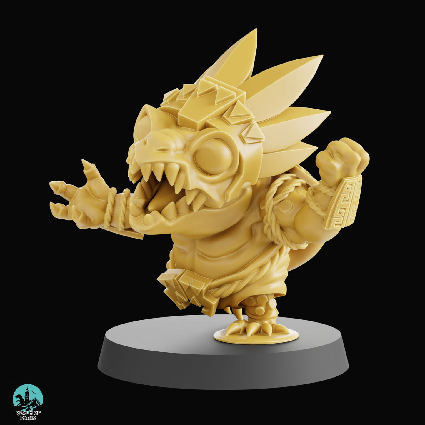 Reptile Punch Lizard Team Chibi Style - 16 High-Quality 3D Print Miniatures | Blood Fantasy Football Bowl | Realm of Paths
