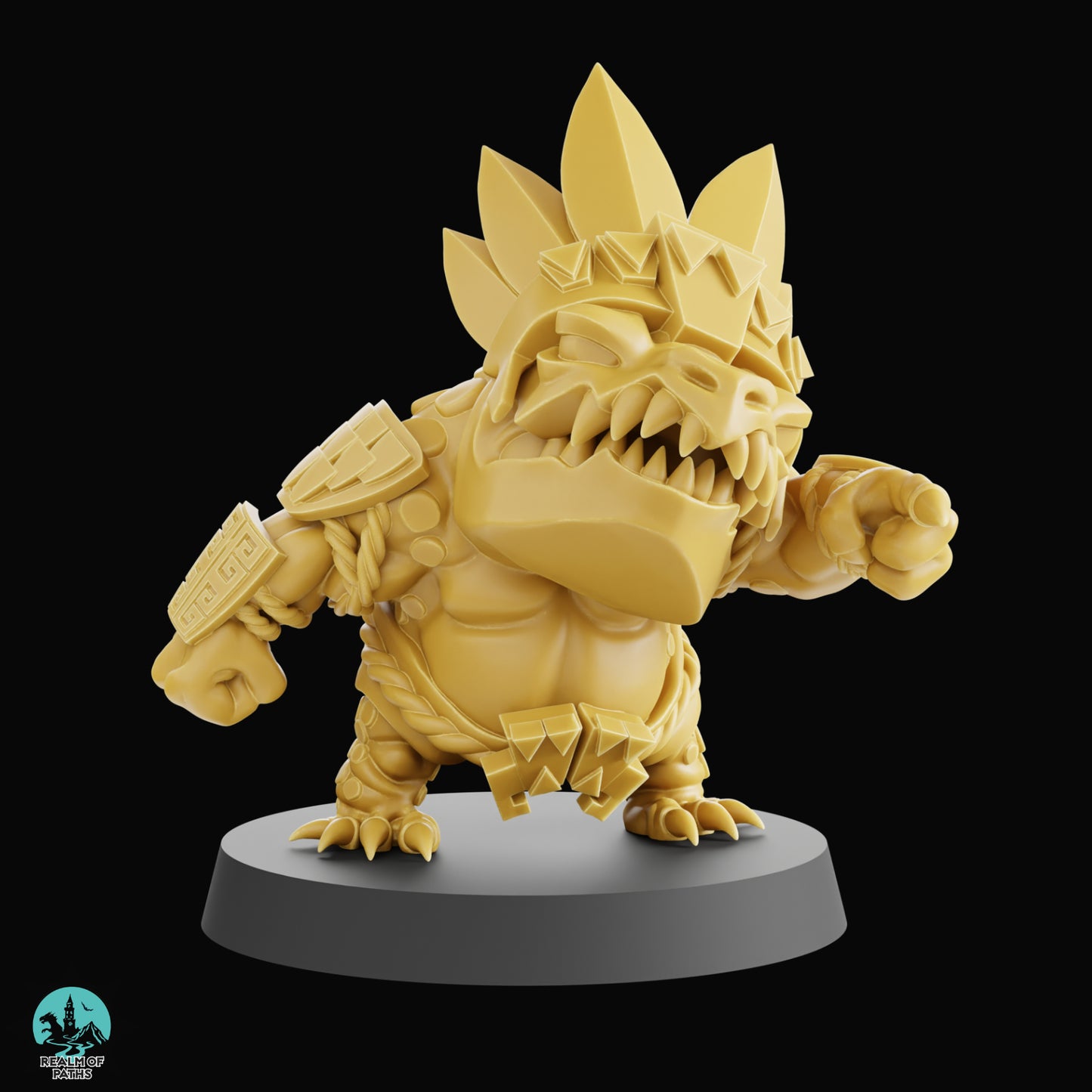 Reptile Punch Lizard Team Chibi Style - 16 High-Quality 3D Print Miniatures | Blood Fantasy Football Bowl | Realm of Paths