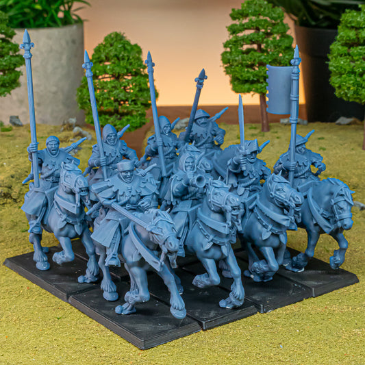 Gallia Mounted Men-at-arms – Humankind Army - Highlands Miniatures - TheMajorLab