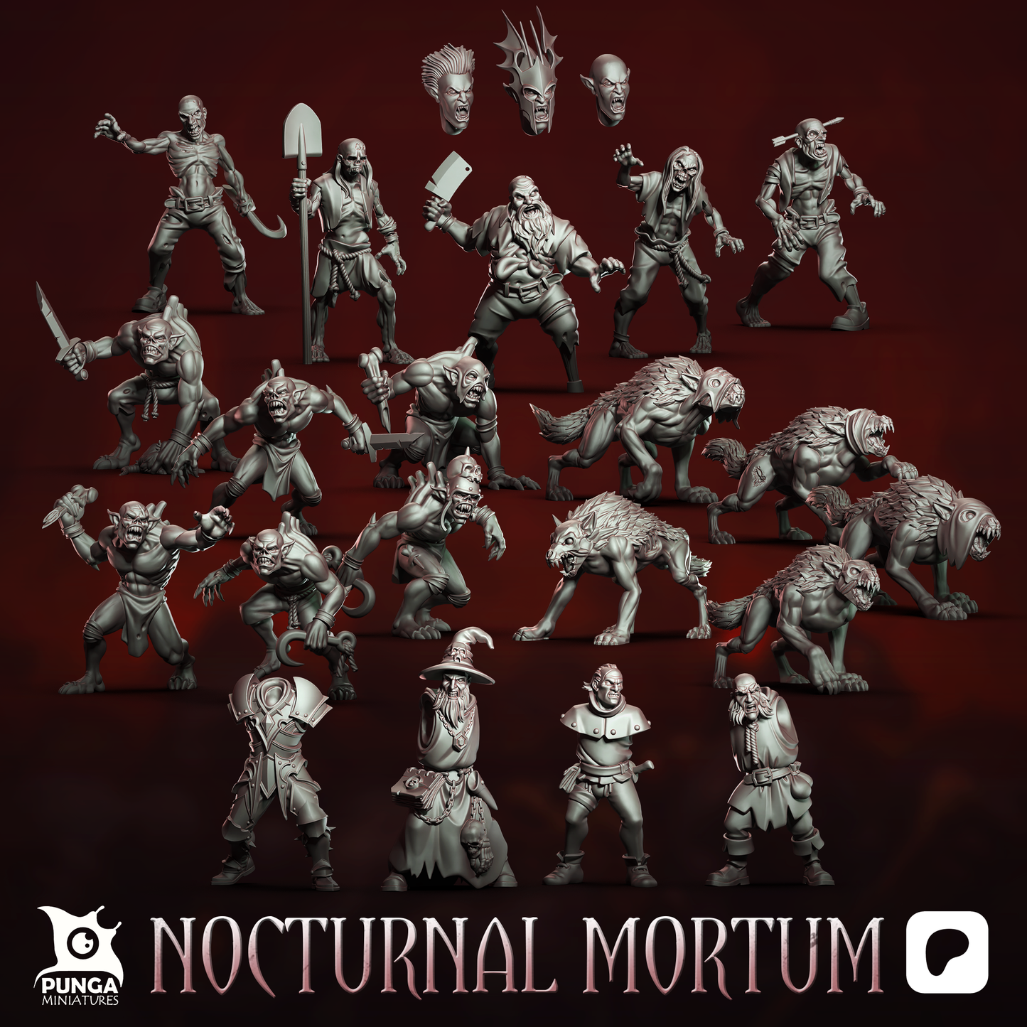 The Nocturnal Mortum Warband Undead Miniature Punga Miniatures
