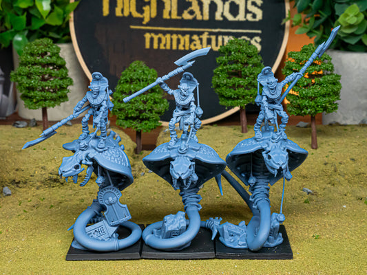 Tomb Kings Ancient Guard on Great Snakes - Eternal Dynasties - Highlands Miniatures
