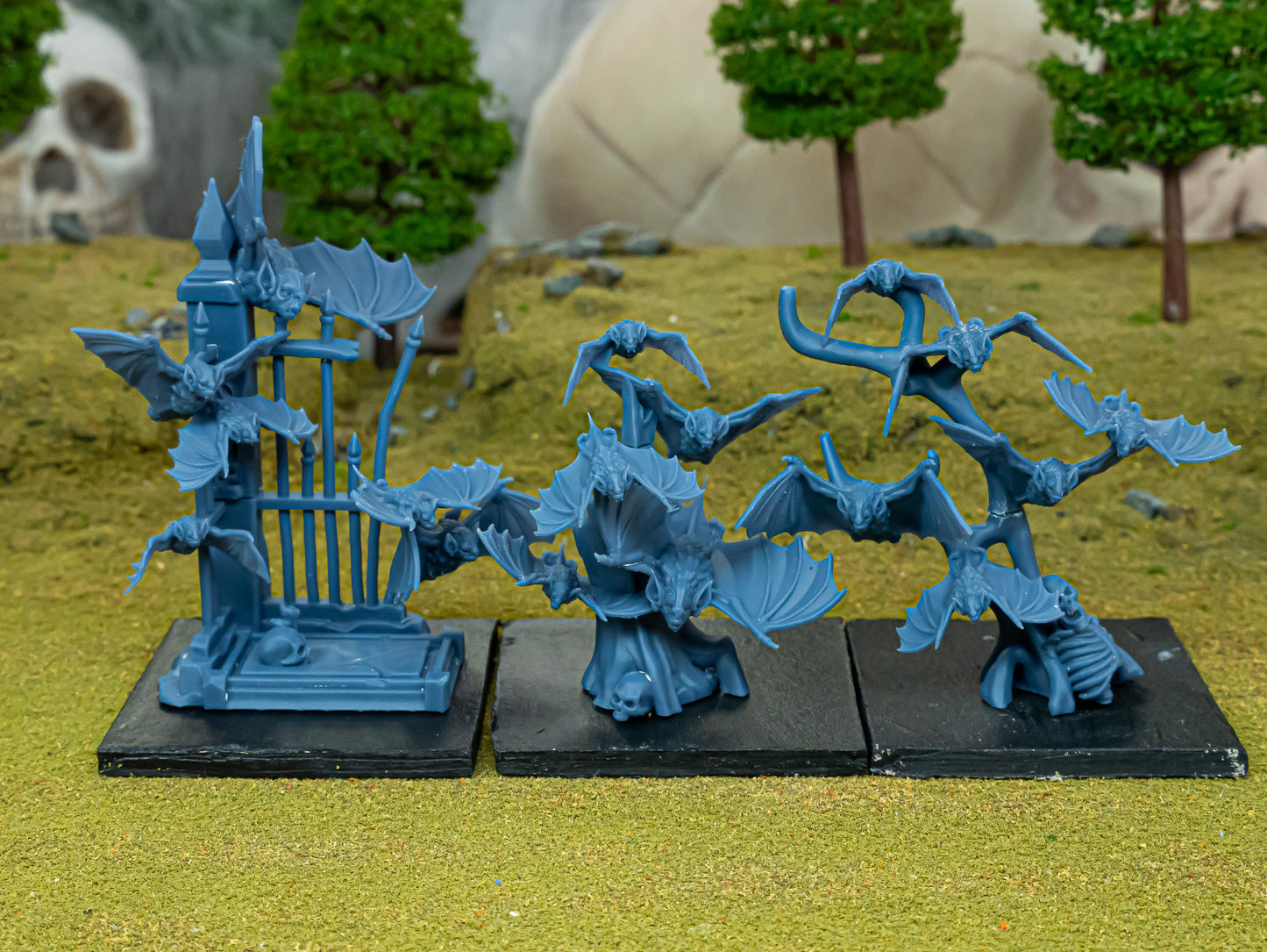 Monsters of the Crypt – Bat Swarms by Highlands Miniatures | Resin Undead Flying Swarm for Fantasy Wargames