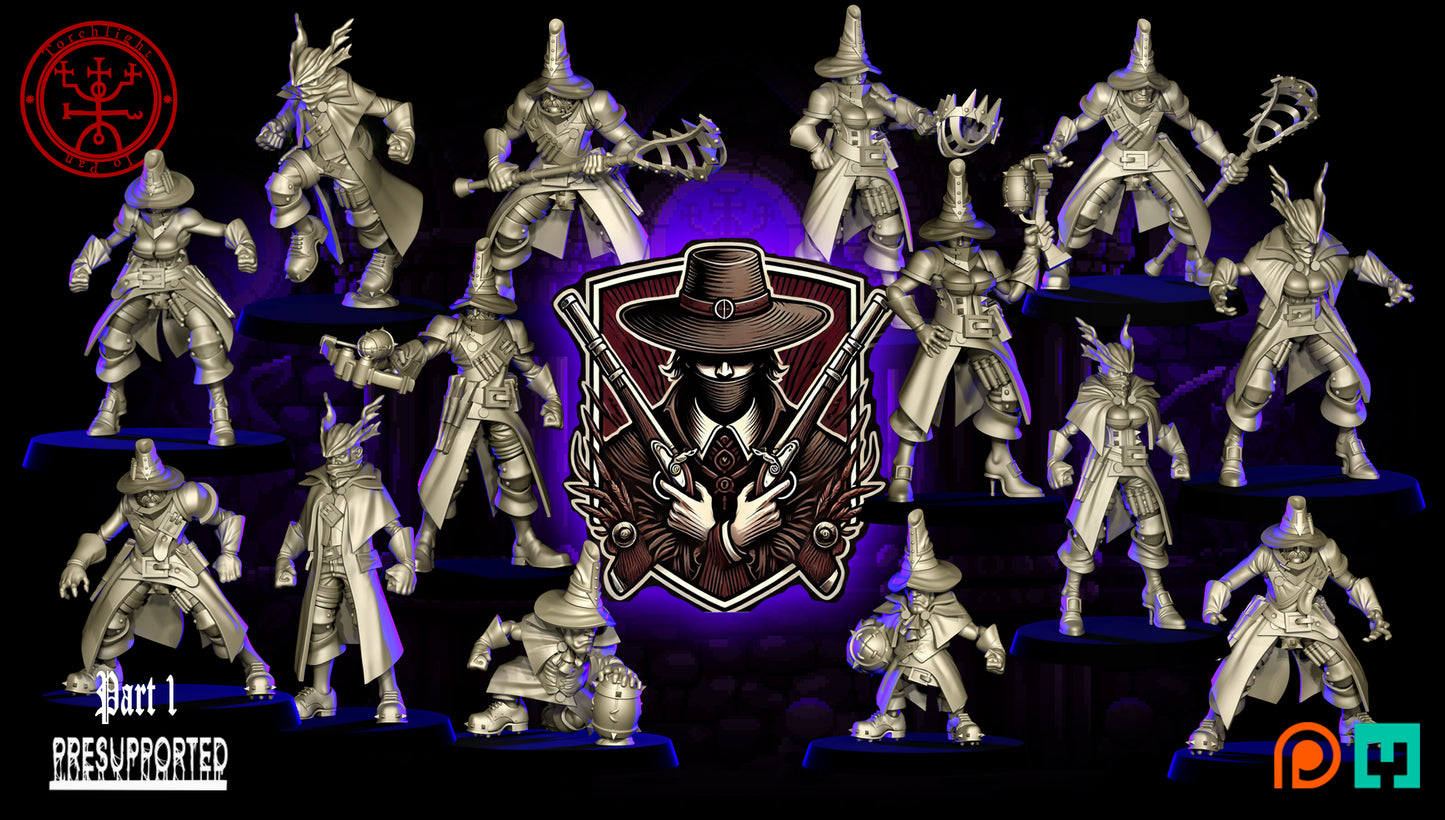 The Unexpected Inquisition Team - 15 High-Quality 3D Print Human Miniatures | Blood Fantasy Football Bowl | Torchlight Models