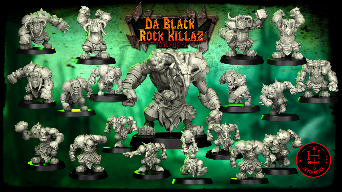 Da Black Rock Killaz – 19 Miniatures High Quality Resin Blood Fantasy Football Bowl Team – Torchlight Miniatures