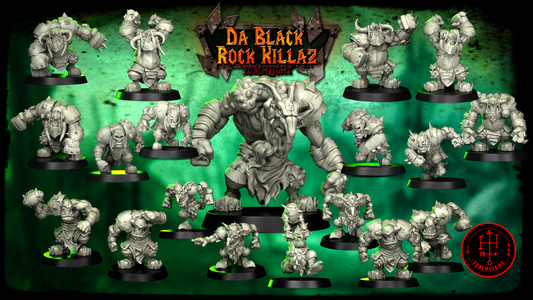 Da Black Rock Killaz – 19 Miniatures High Quality Resin Blood Fantasy Football Bowl Team – Torchlight Miniatures