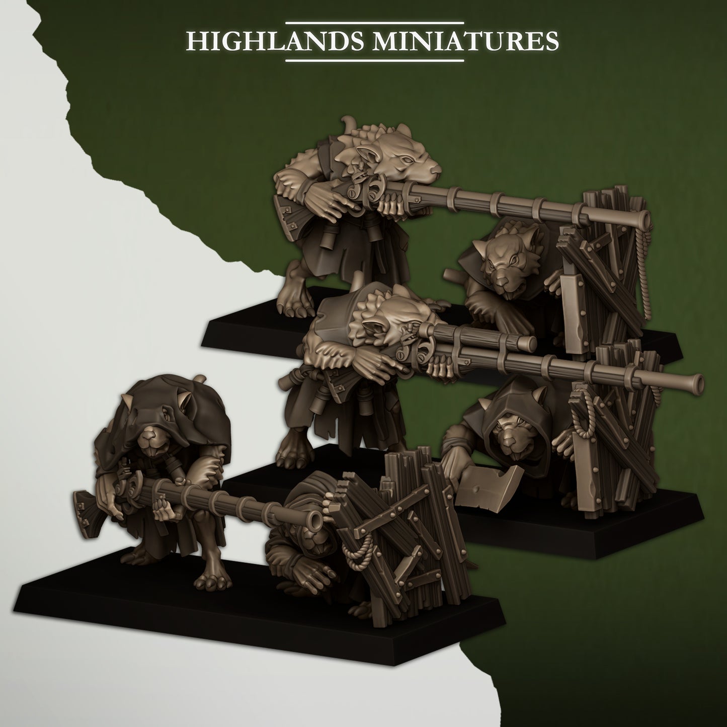 Sewer Vermin Technologies Ratmen Collection – 3D Printed Miniatures Fantasy Wargames - Highlands Miniatures