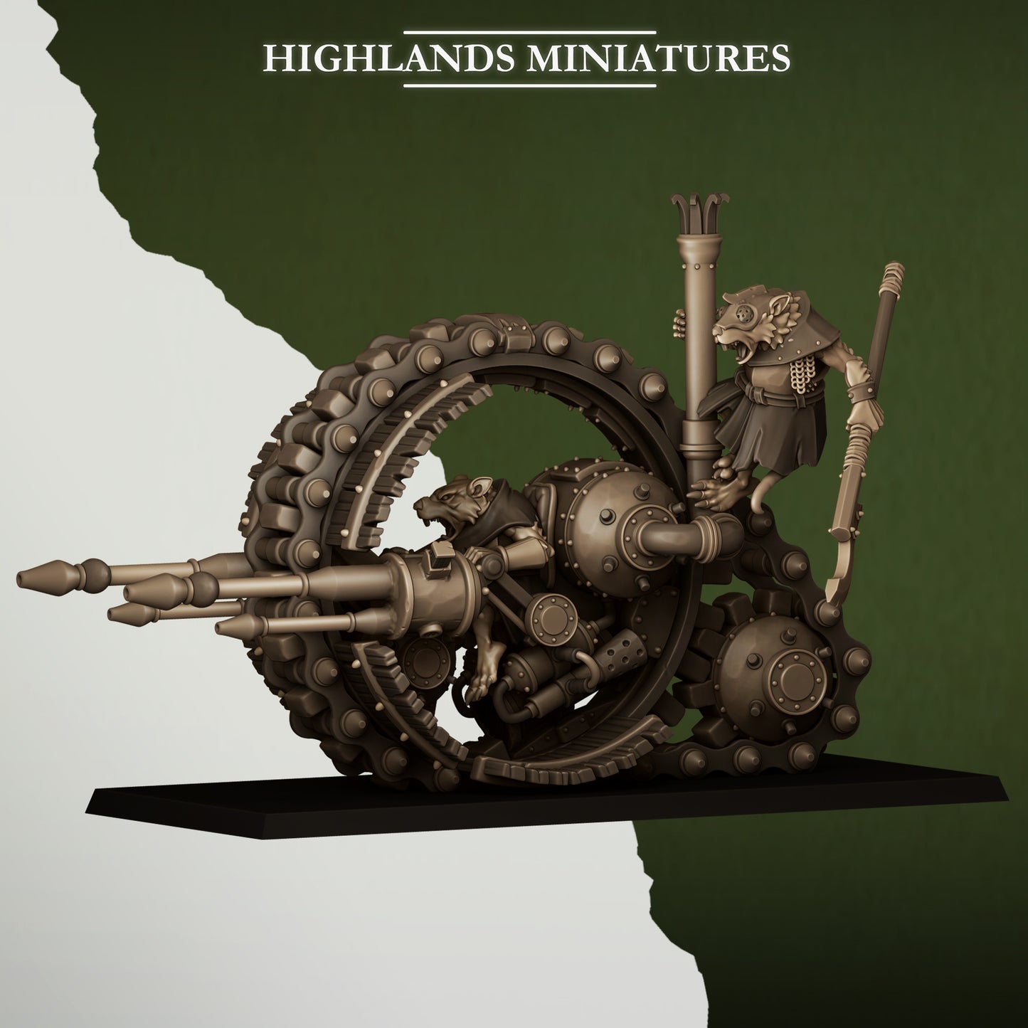 Vermin Master – Ratmen Warband Miniatures by Highlands Miniatures | 3D Printed Resin for Fantasy & Skirmish Wargames