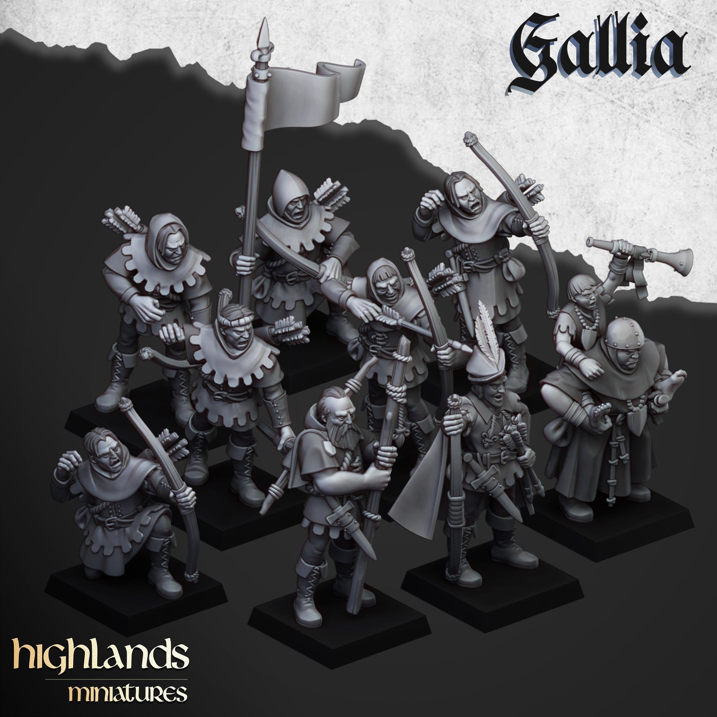 Gallia Sherwood Warband – Humankind Army - Highlands Miniatures - TheMajorLab
