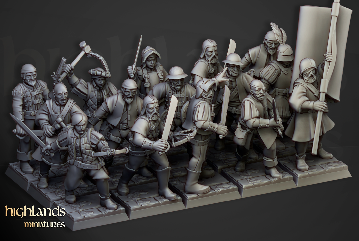 Sunland Empire Infantry by Highlands Miniatures | Resin Human Soldiers for Fantasy Battles & Tabletop Wargames