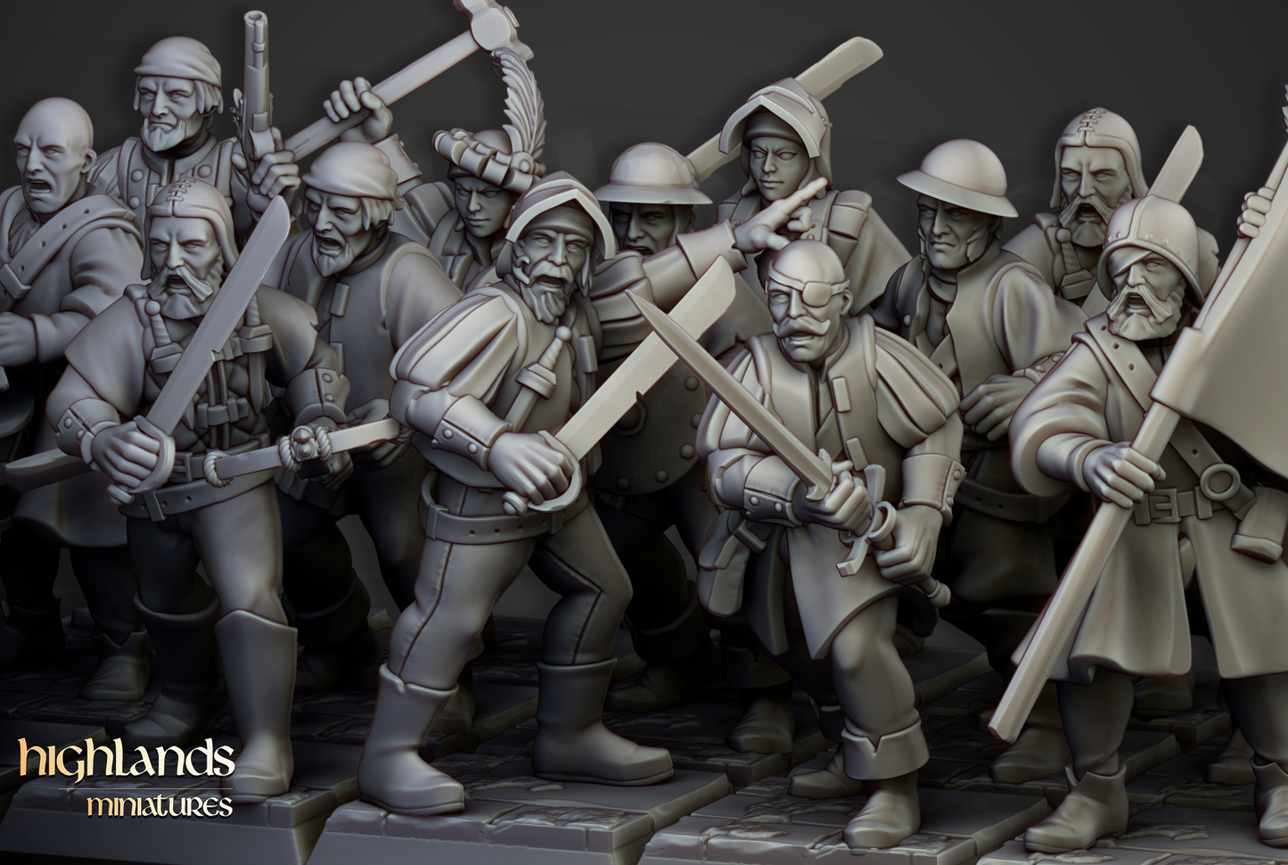 Sunland Empire Infantry by Highlands Miniatures | Resin Human Soldiers for Fantasy Battles & Tabletop Wargames