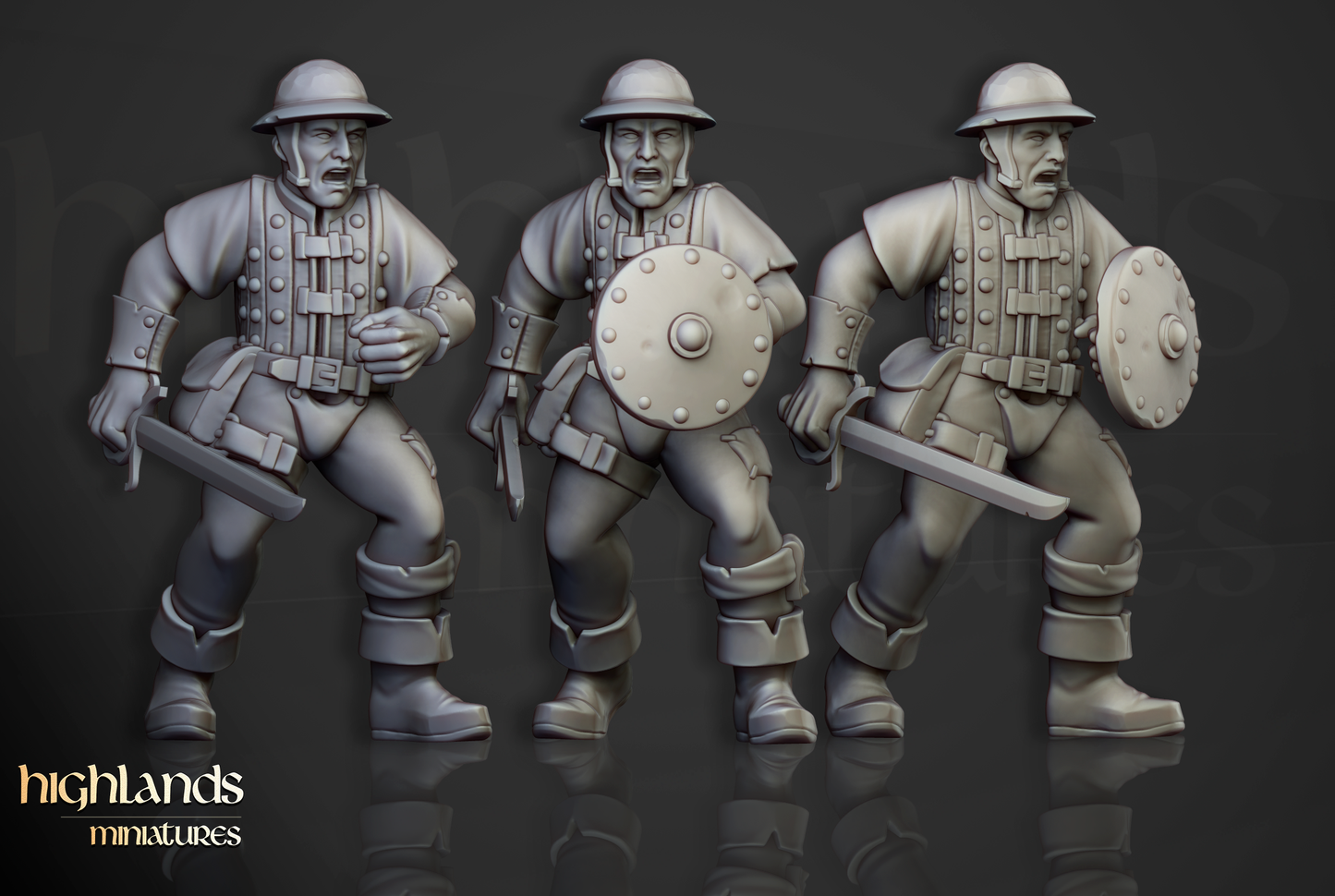 Sunland Empire Infantry by Highlands Miniatures | Resin Human Soldiers for Fantasy Battles & Tabletop Wargames