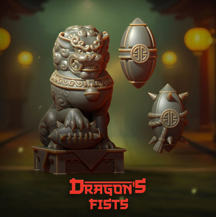 Dragon's Fists Human Team - 20 High-Quality 3D Print Miniatures | Blood Fantasy Football Bowl | Punga Miniatures
