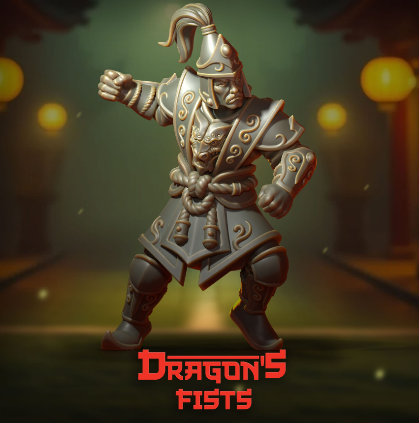 Dragon's Fists Human Team - 20 High-Quality 3D Print Miniatures | Blood Fantasy Football Bowl | Punga Miniatures