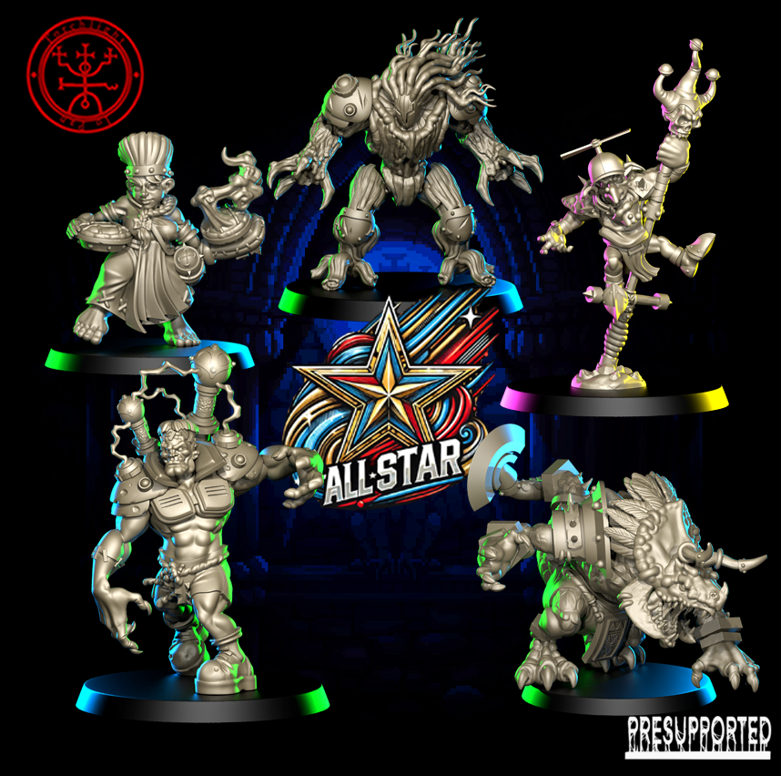 TLM All Star Players - High Quality Miniature for Fantasy Football Miniature Games Torchlight Models