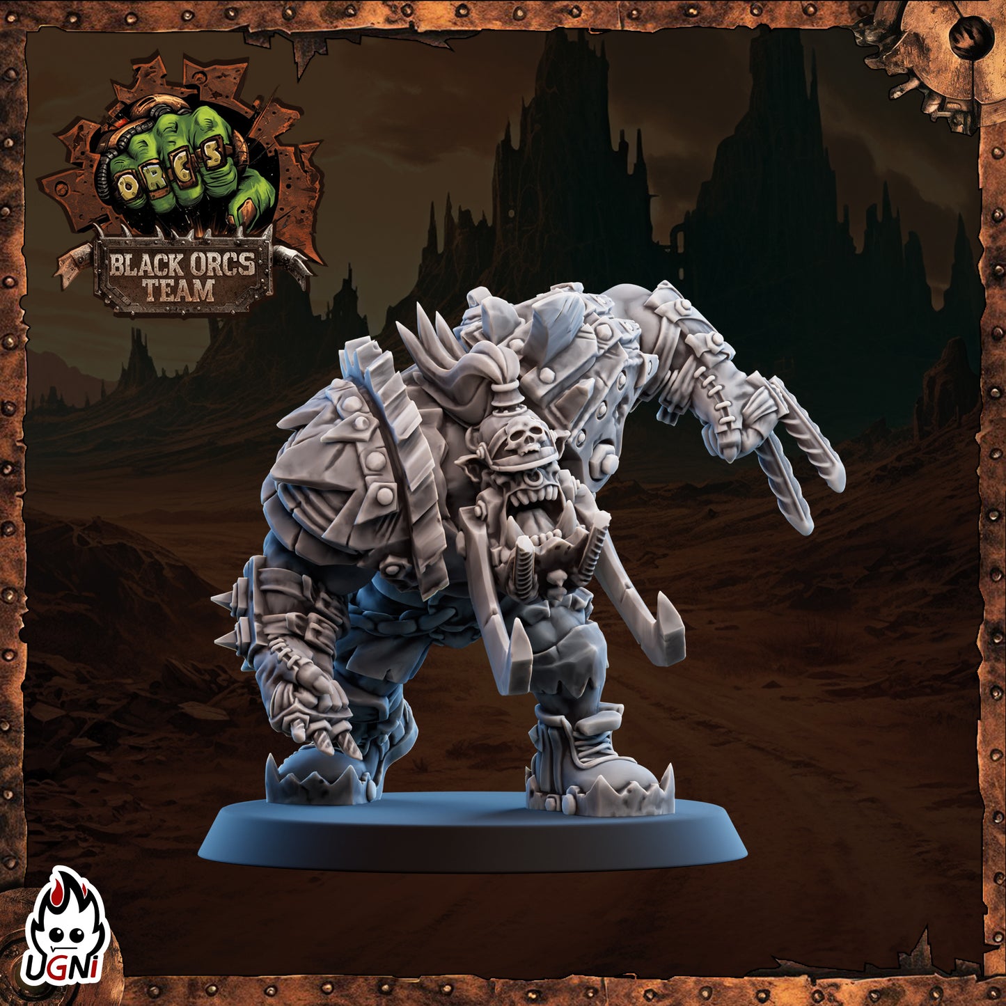 Warag Ghoul-Choower Star Player Black Orcs Team Blood Fantasy Football Bowl Ugni Miniatures