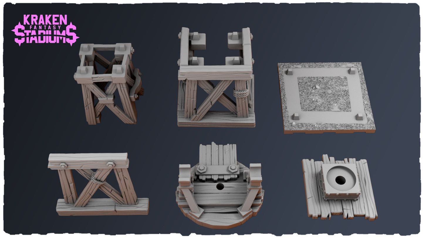 Kraken Stadium 3D Printed Terrain | Fantasy Football Pitch for Blood Bowl & Tabletop Games | Modular Field