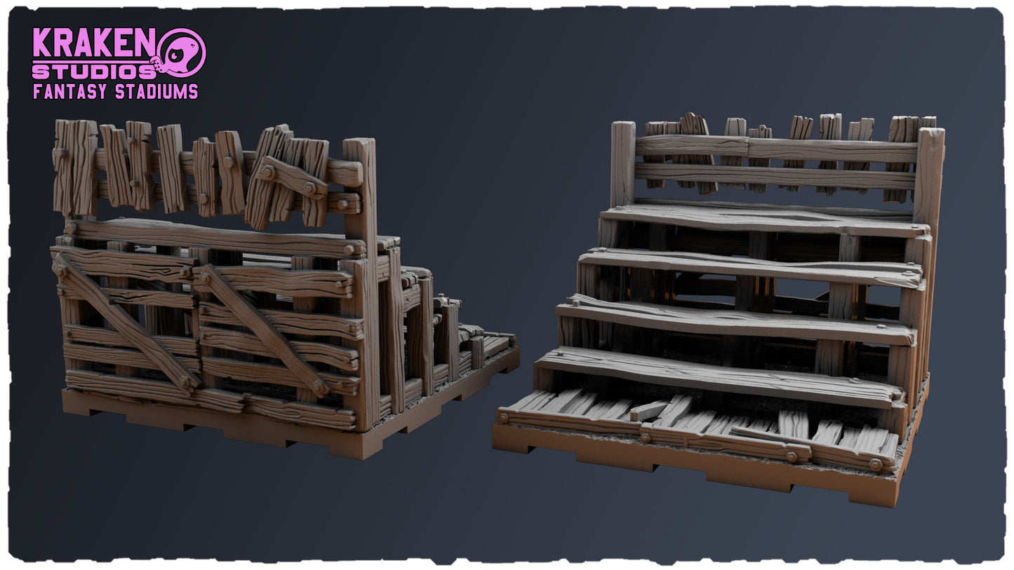 Kraken Stadium 3D Printed Terrain | Fantasy Football Pitch for Blood Bowl & Tabletop Games | Modular Field