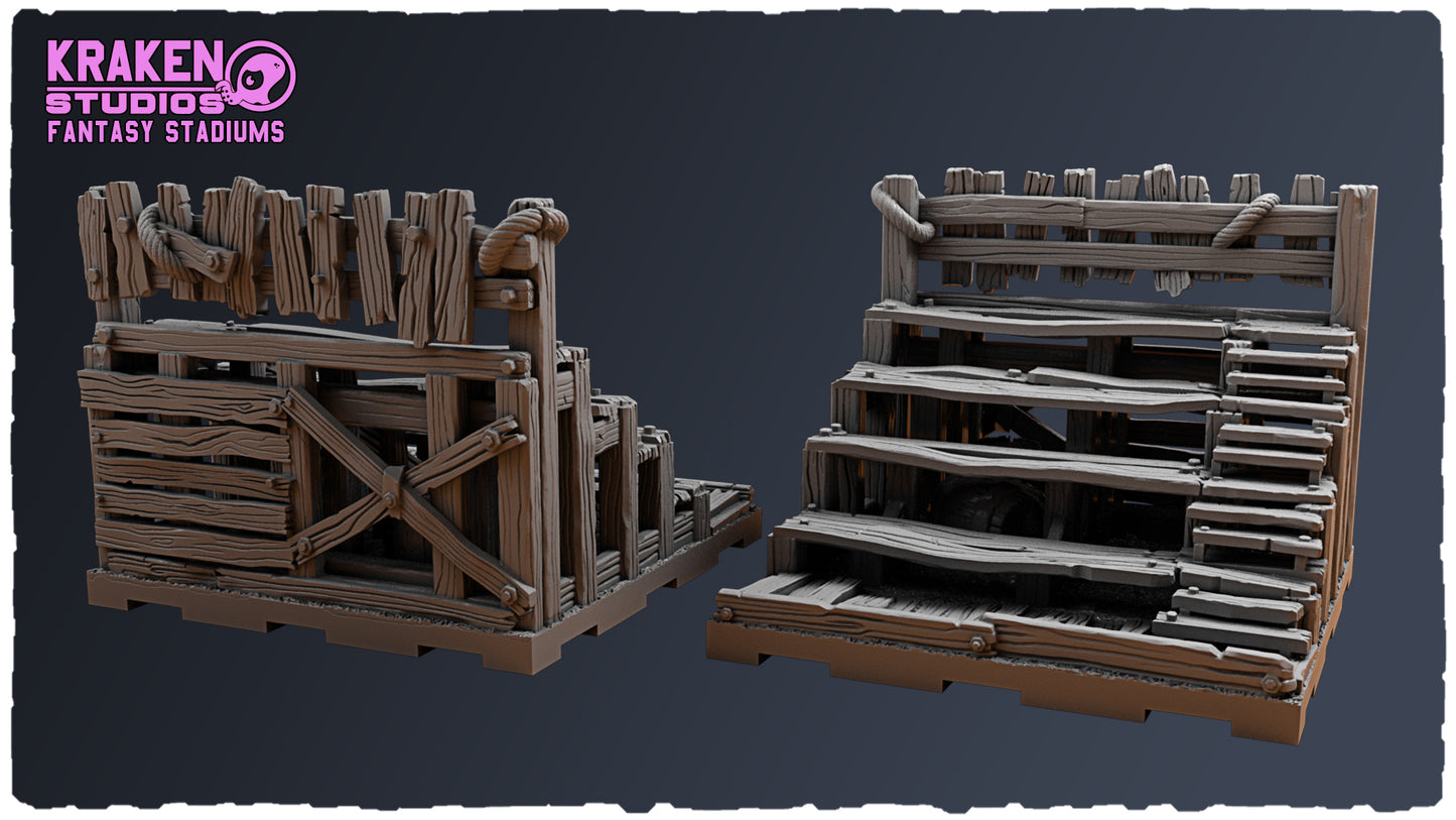 Kraken Stadium 3D Printed Terrain | Fantasy Football Pitch for Blood Bowl & Tabletop Games | Modular Field