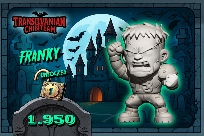 Transilvania Chibi Vampire – Fantasy Football Miniature game Team - Big Head Chibi