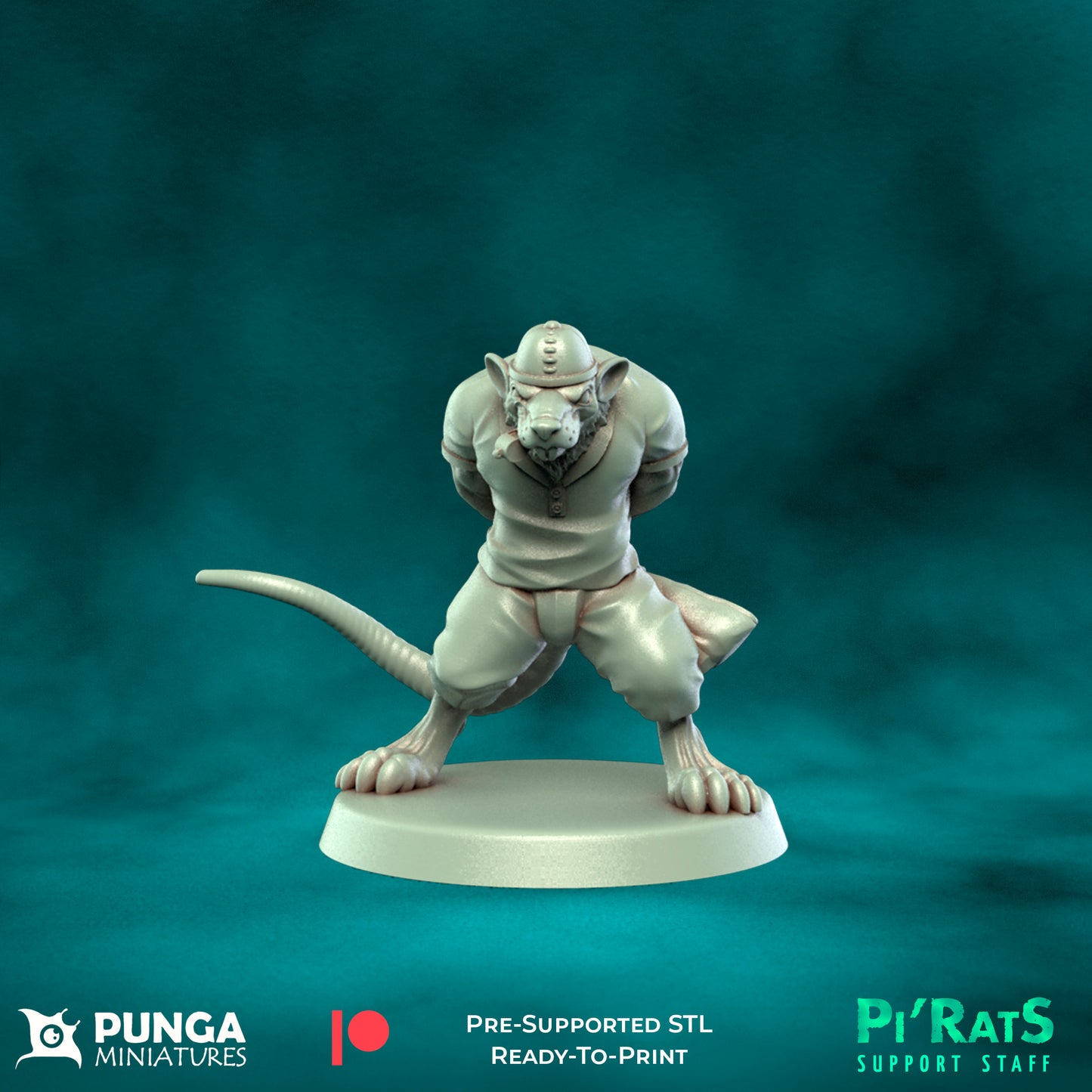 Pi'rats Support Staff - 19 High-Quality 3D Print Skaven Miniatures | Blood Fantasy Football Bowl | Punga Miniatures (Copy)
