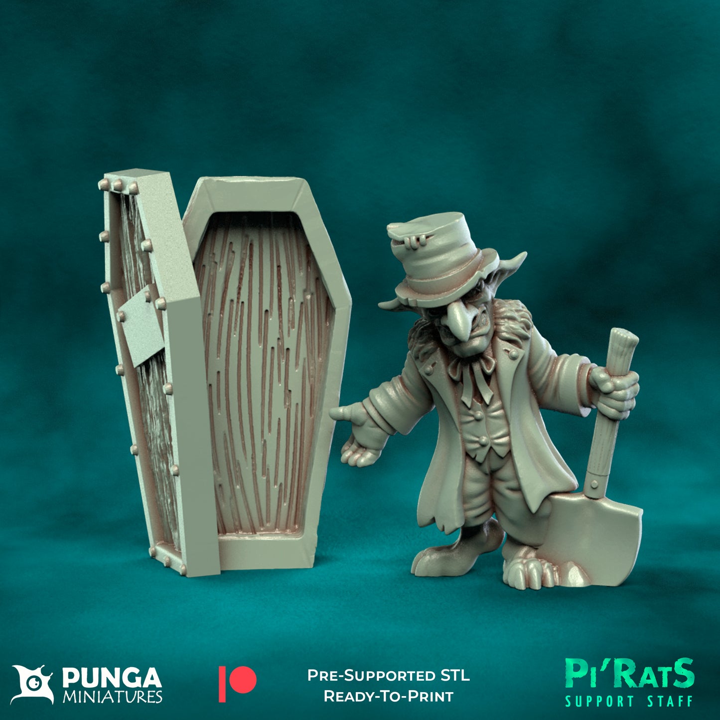 Pi'rats Support Staff - 19 High-Quality 3D Print Skaven Miniatures | Blood Fantasy Football Bowl | Punga Miniatures (Copy)