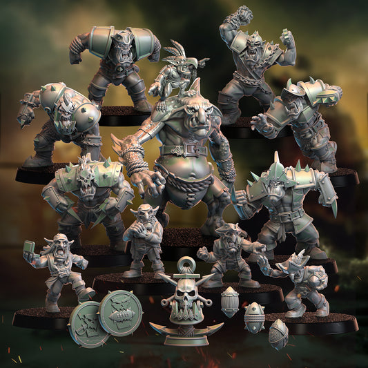 Baorcudas Black Orcs Fantasy Football Punga Miniatures - TheMajorLab