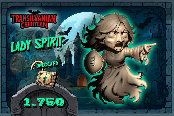 Transilvania Chibi Vampire – Fantasy Football Miniature game Team - Big Head Chibi