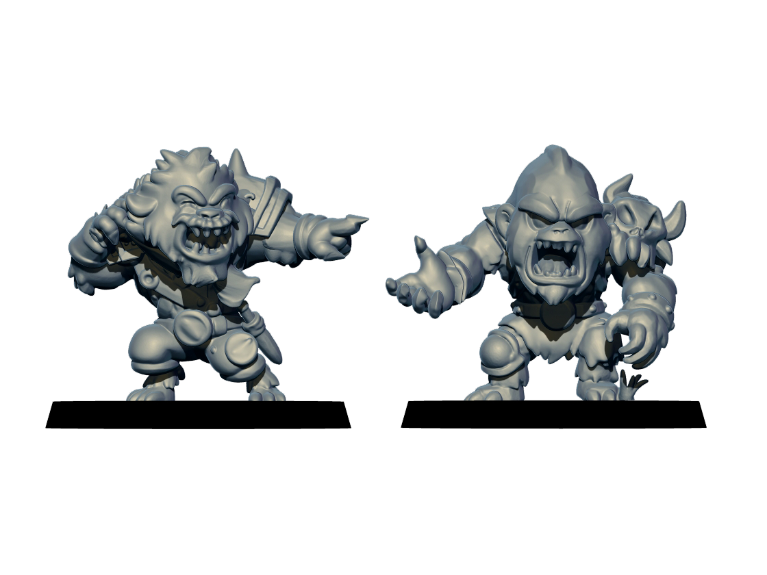 Northmen Chibis – 18 Miniatures High Quality Resin Blood Fantasy Football Bowl Team – Big Head Chibis