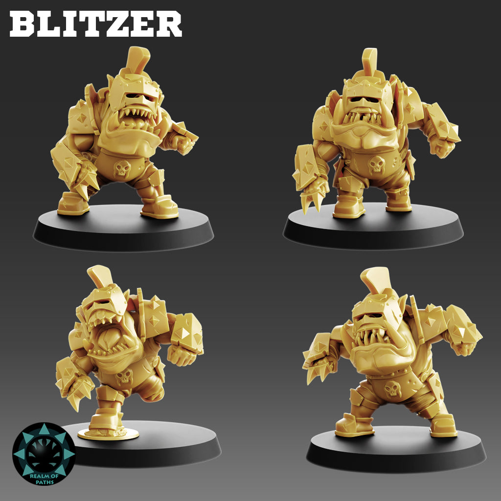 Iron Crusher Orcs Fantasy Football Team 19 High Quality Miniatures Realm of Paths