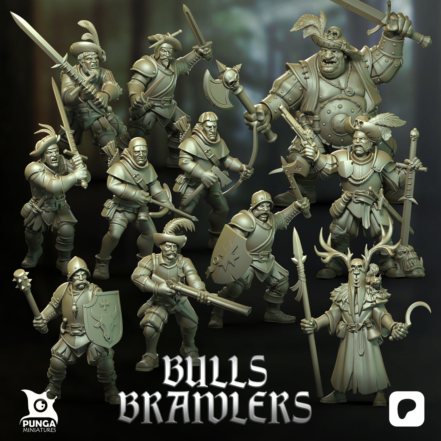 Bulls Brawlers warband Human Punga Miniatures