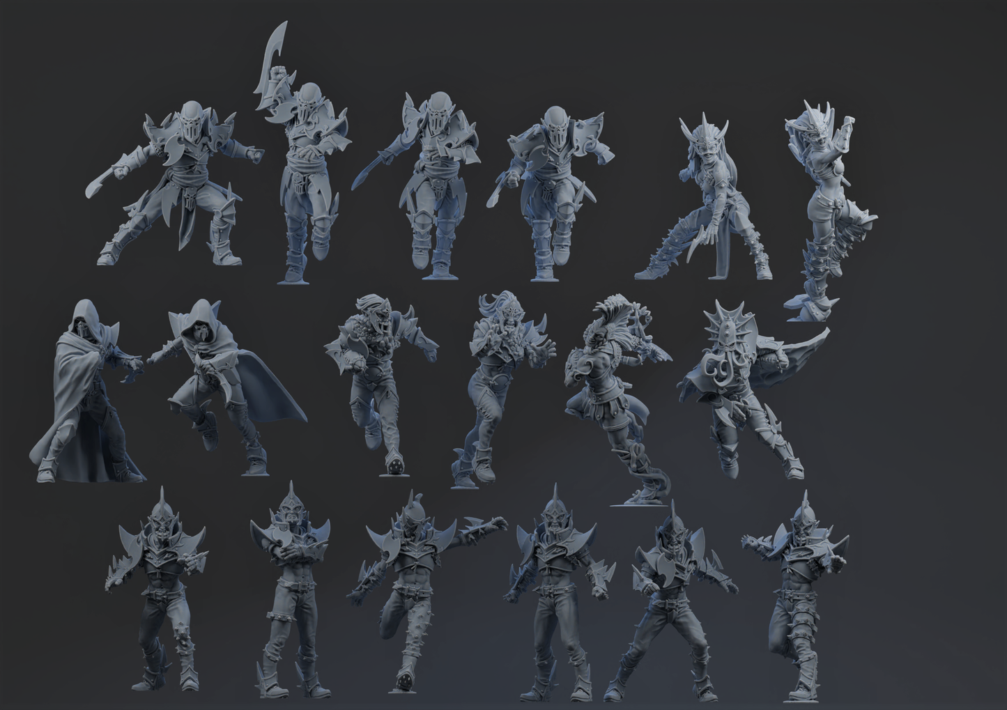 Dark Elves Team Fantasy Football Team Brutefun Miniatures - TheMajorLab