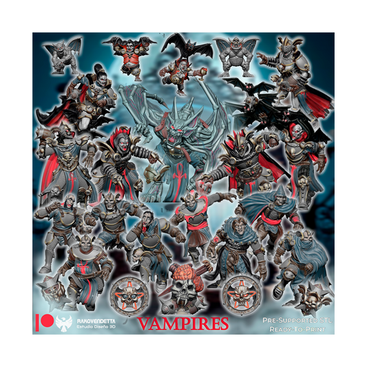 Vampire Team Blood Fantasy Football Bowl 19 High Quality Miniatures Rakovendetta