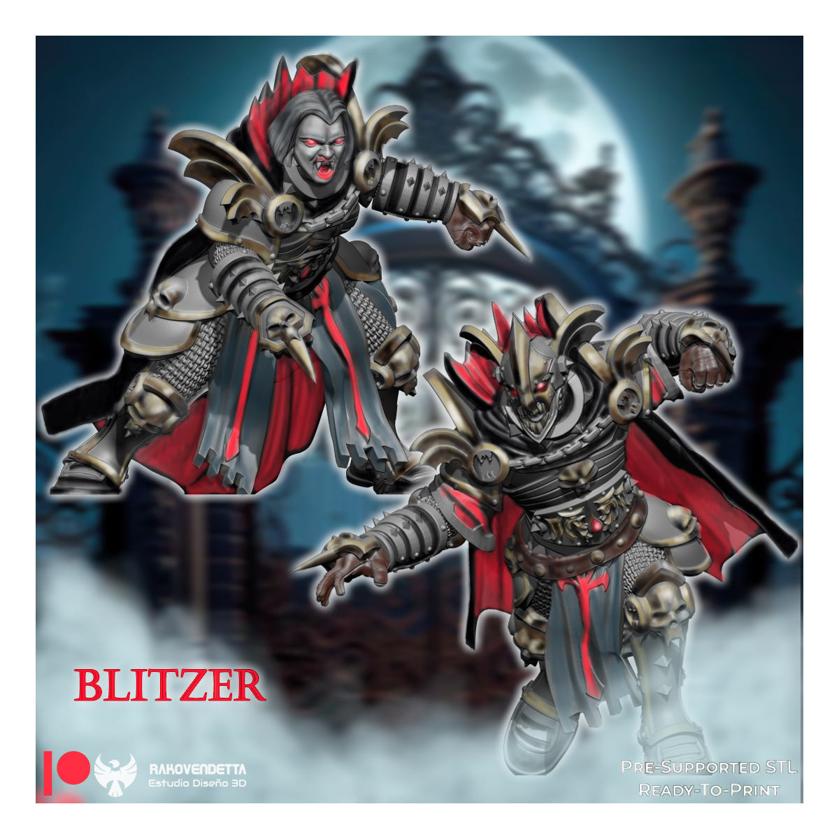 Vampire Team Blood Fantasy Football Bowl 19 High Quality Miniatures Rakovendetta