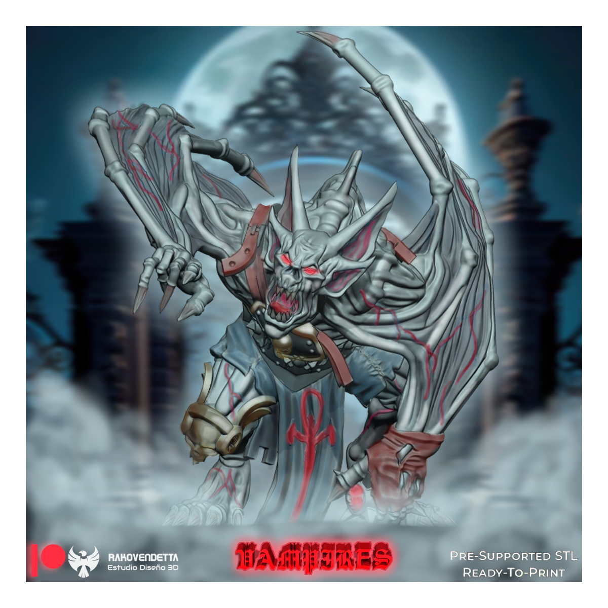 Vampire Team Blood Fantasy Football Bowl 19 High Quality Miniatures Rakovendetta