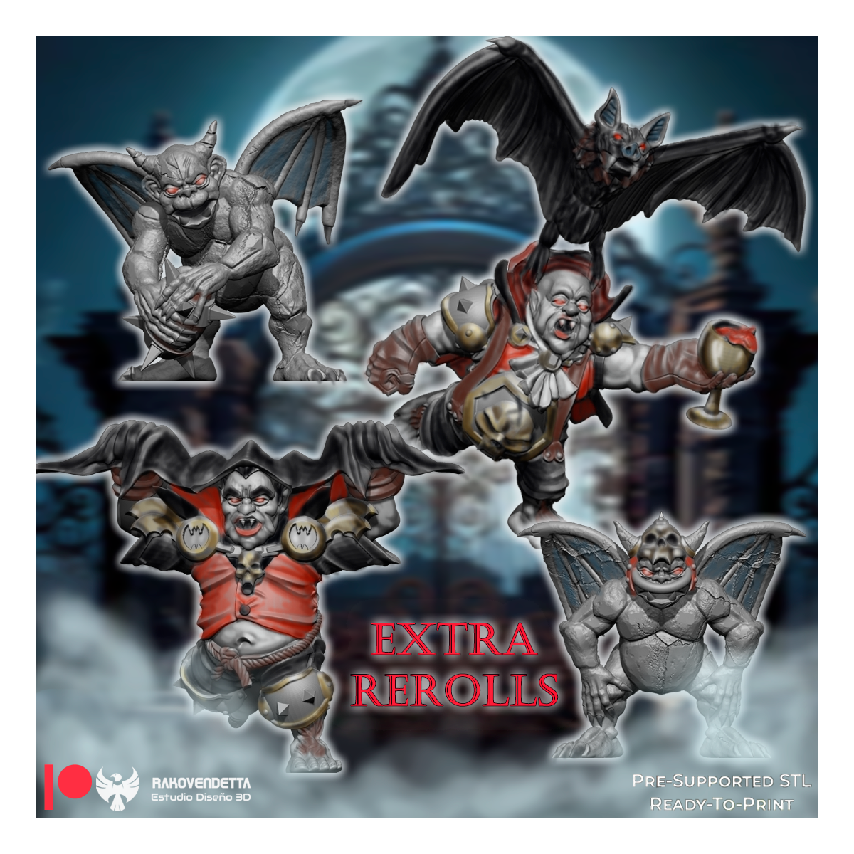 Vampire Team Blood Fantasy Football Bowl 19 High Quality Miniatures Rakovendetta